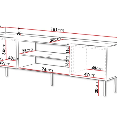 VÝPRODEJ - TV stolek NOXA 3 - bílý