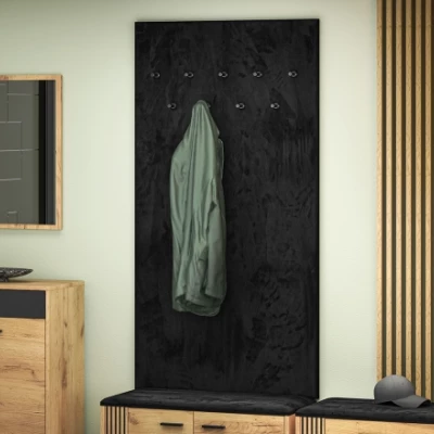 VÝPRODEJ - Nástěnný věšák FAZA - dub craft / černý