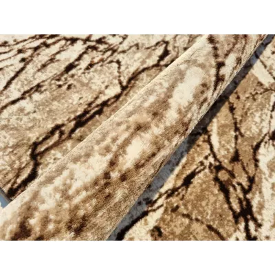 VÝPRODEJ - Moderní kusový koberec 160x220 cm DEMIAN - hnědý / béžový / černý