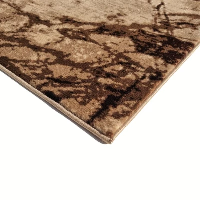 VÝPRODEJ - Moderní kusový koberec 160x220 cm DEMIAN - hnědý / béžový / černý