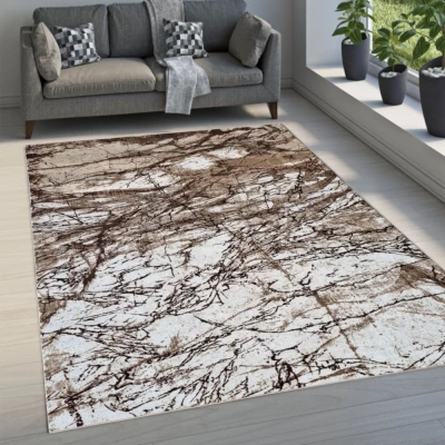 VÝPRODEJ - Moderní kusový koberec 160x220 cm DEMIAN - hnědý / béžový / černý