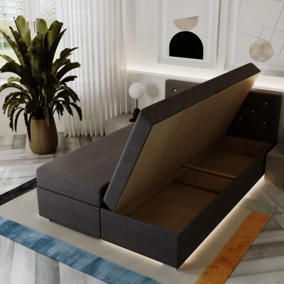 Dvoulůžková čalouněná postel 140x195 FREDERIKA 1 - béžová / bílá