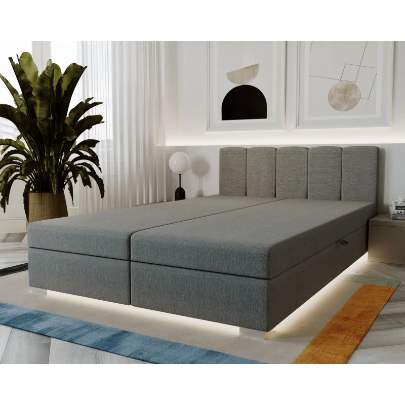 Manželská postel 140x195 INEJ 1 - světle šedá