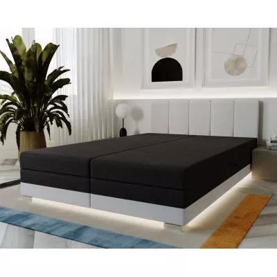 Manželská postel 160x195 INEJ 1 - černá / bílá