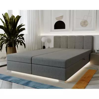 Manželská postel 160x195 INEJ 1 - světle šedá