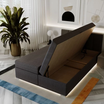 Čalouněná dvoulůžková postel 140x195 PEGY 1 - bílá