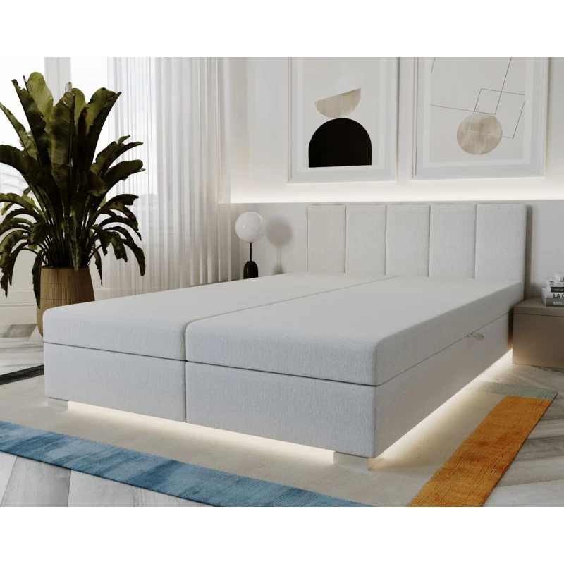 Čalouněná dvoulůžková postel 180x195 PEGY 1 - bílá