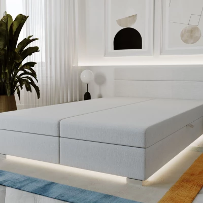 Manželská čalouněná postel 180x195 GITA 1 - bílá