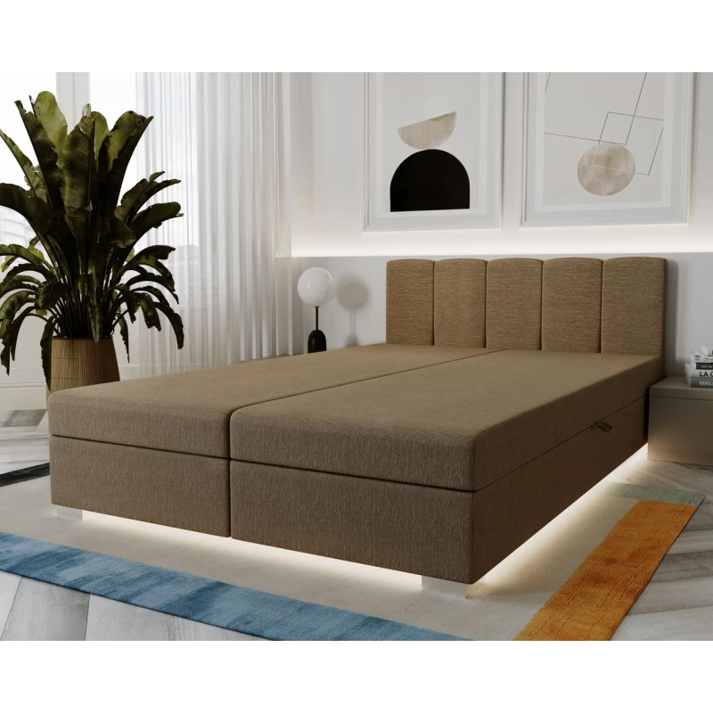 Manželská postel 160x195 INEJ 2 - béžová