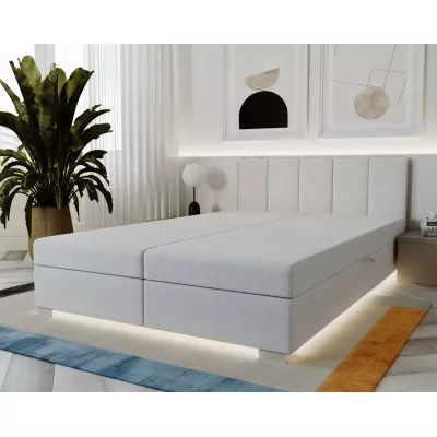 Čalouněná dvoulůžková postel 140x195 PEGY 2 - bílá