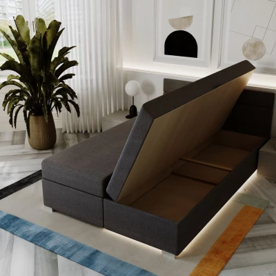 Manželská čalouněná postel 140x195 GITA 2 - béžová