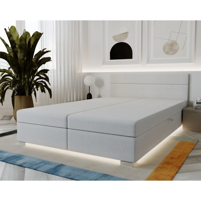 Manželská čalouněná postel 140x195 GITA 2 - bílá