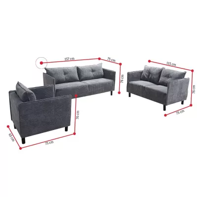 Třímístná pohovka MAELLA - hořčicová