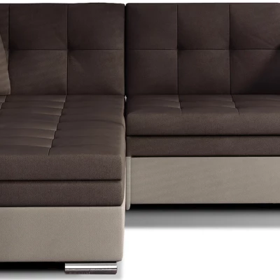 Rohová sedací souprava SANGITA 1 - hnědá / tmavě hnědá, levý roh