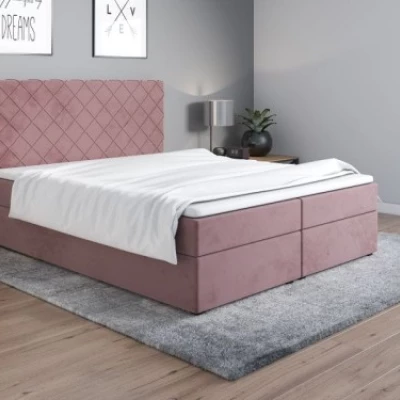 Čalouněná postel 200x200 LILLIANA 2 - starorůžová