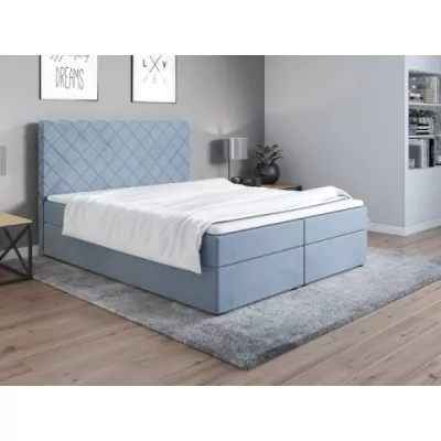 Čalouněná postel 200x200 LILLIANA 2 - světle modrá
