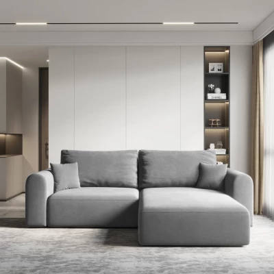 Rohová rozkládací sedací souprava ESTEL 1 - šedá, pravý roh