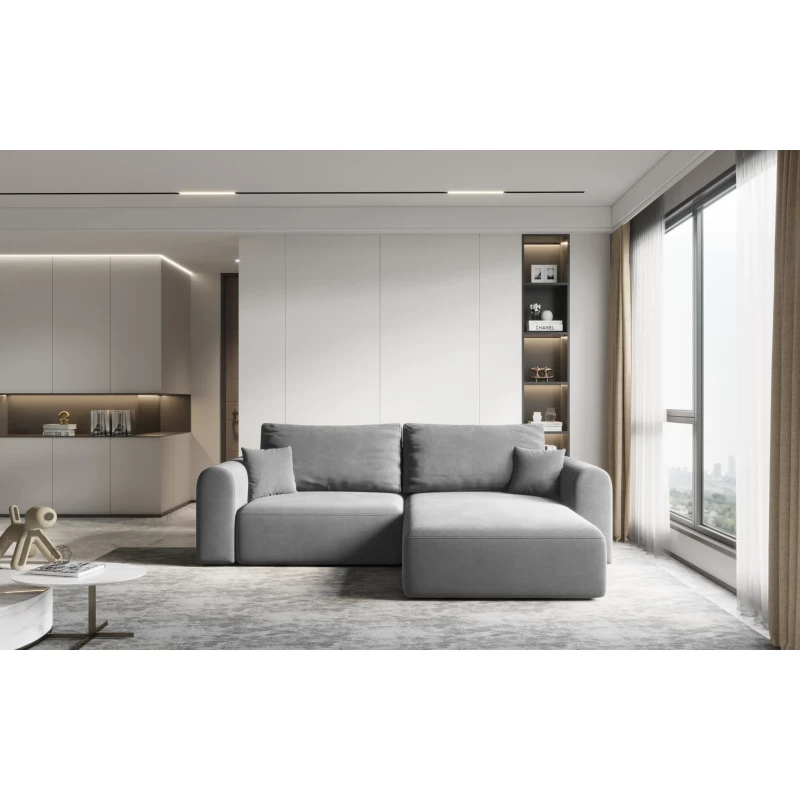 Rohová rozkládací sedací souprava ESTEL 1 - šedá, pravý roh