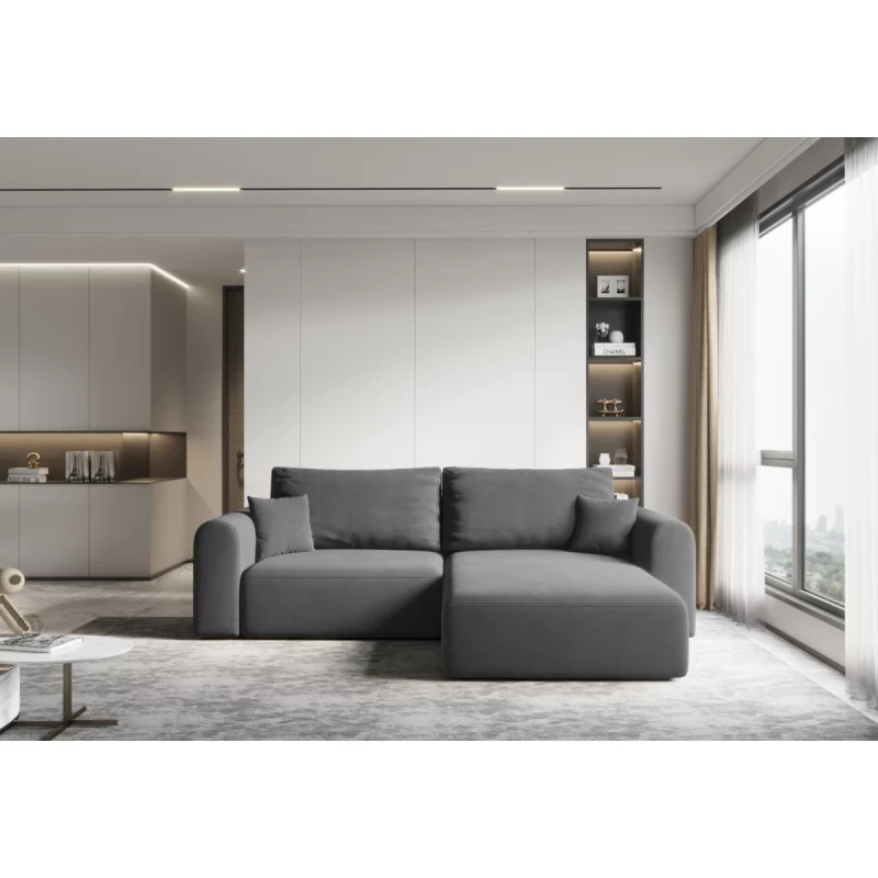 Rohová rozkládací sedací souprava ESTEL 1 - tmavě šedá, pravý roh