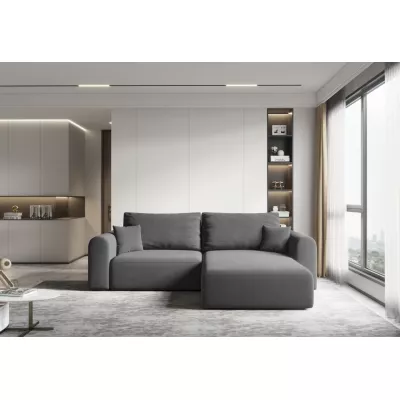 Rohová rozkládací sedací souprava ESTEL 1 - tmavě šedá, pravý roh