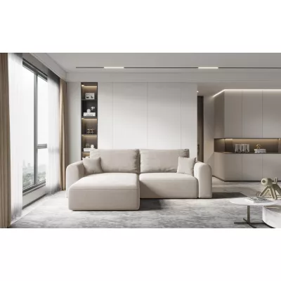 Rohová rozkládací sedací souprava ESTEL 1 - krémová, levý roh