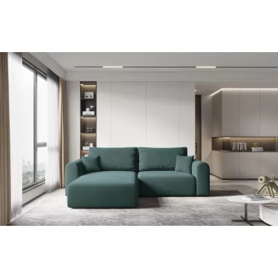 Rohová rozkládací sedací souprava ESTEL 1 - petrolejová, levý roh