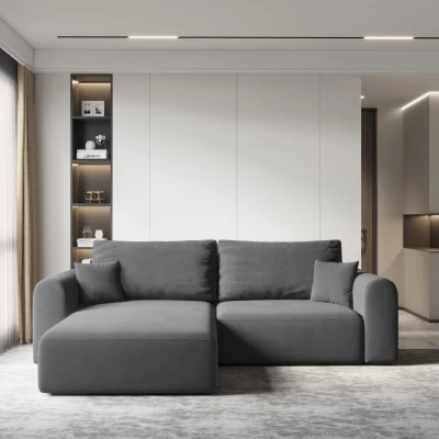 Rohová rozkládací sedací souprava ESTEL 1 - tmavě šedá, levý roh