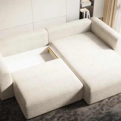 Rohová rozkládací sedací souprava ESTEL 2 - zelená, pravý roh