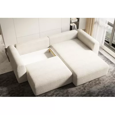 Rohová rozkládací sedací souprava ESTEL 2 - tmavě růžová, levý roh