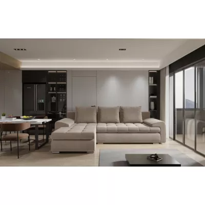 Rozkládací sedací souprava BIBIANA 1 - béžová, levý roh