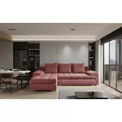 Rozkládací sedací souprava BIBIANA 1 - korálová, levý roh