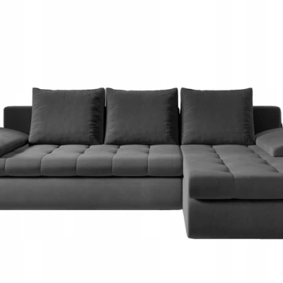 Rozkládací sedací souprava BIBIANA 1 - tmavě šedá, pravý roh