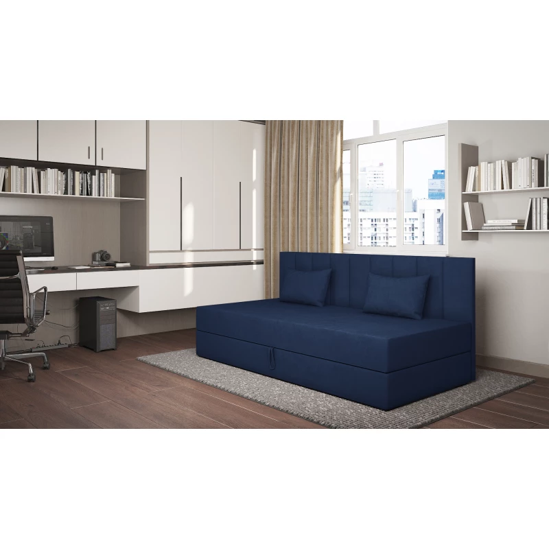 Válenda s úložným prostorem 90x200 ALAMO 1 - tmavě modrá