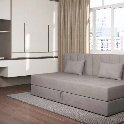 Válenda s úložným prostorem 90x200 ALAMO 1 - šedá