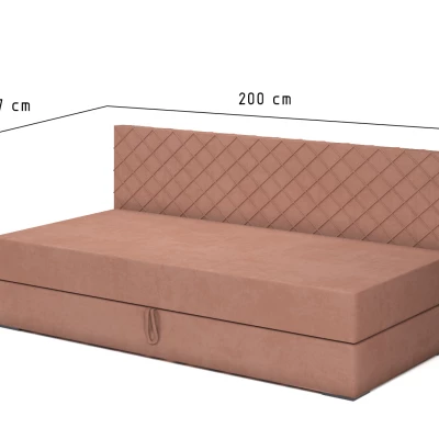 Válenda s úložným prostorem 90x200 ALAMO 2 - červená