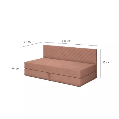 Válenda s úložným prostorem 90x200 ALAMO 2 - červená