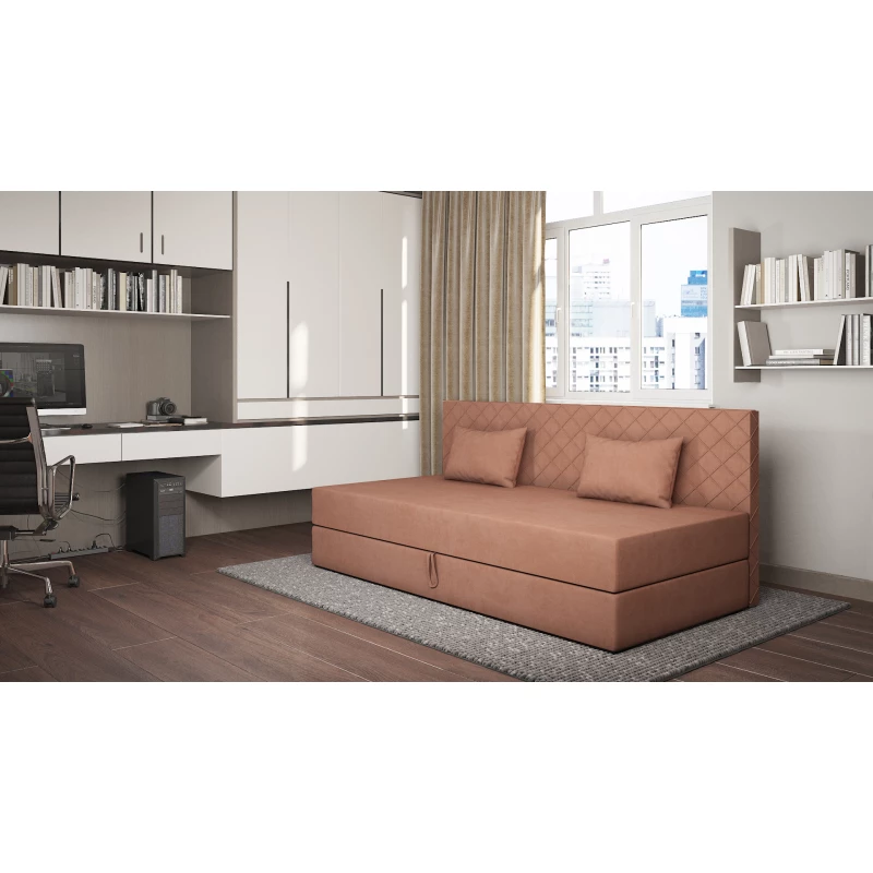 Válenda s úložným prostorem 90x200 ALAMO 2 - lososová