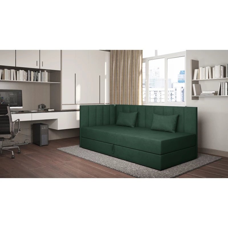 Válenda s úložným prostorem 90x200 ALAMO 3 - zelená