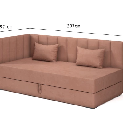 Válenda s úložným prostorem 90x200 ALAMO 3 - zelená