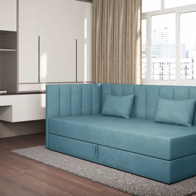 Válenda s úložným prostorem 90x200 ALAMO 3 - světle modrá