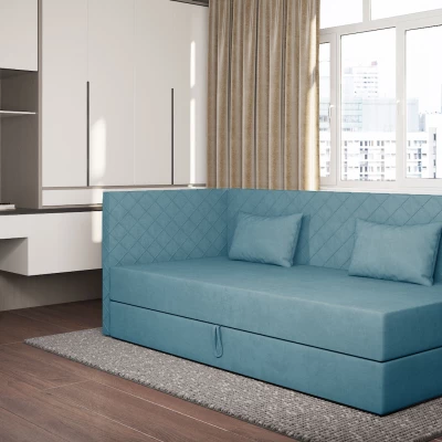 Válenda s úložným prostorem 90x200 ALAMO 4 - světle modrá