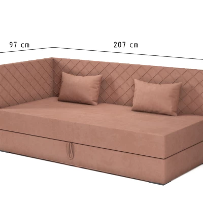 Válenda s úložným prostorem 90x200 ALAMO 4 - světle modrá