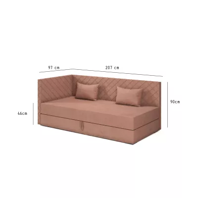 Válenda s úložným prostorem 90x200 ALAMO 4 - písková