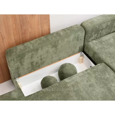 Pohovka s úložným prostorem RIVA - zelená