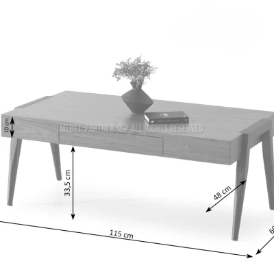 Konferenční stolek SEBASTIAN - dub / černý