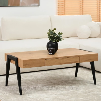 Konferenční stolek SEBASTIAN - dub / černý