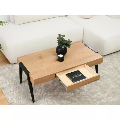 Konferenční stolek SEBASTIAN - dub / černý