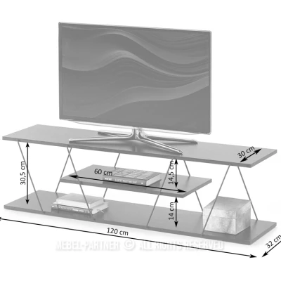 Designový televizní stolek MATTEO - černý