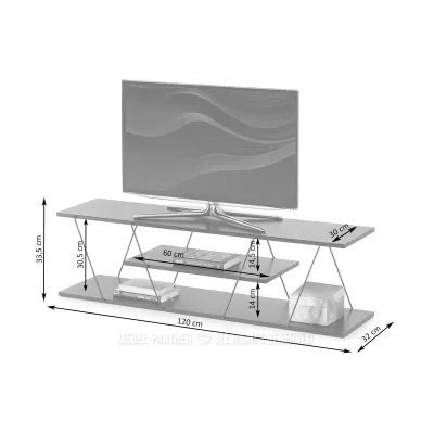 Designový televizní stolek MATTEO - černý