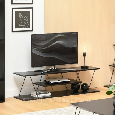 Designový televizní stolek MATTEO - černý